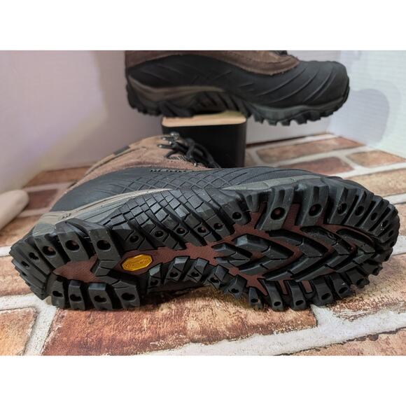 Merrell Isotherm 8 Waterproof Winter Boots Mens 7 Brown Leather 400g Primaloft main image 3
